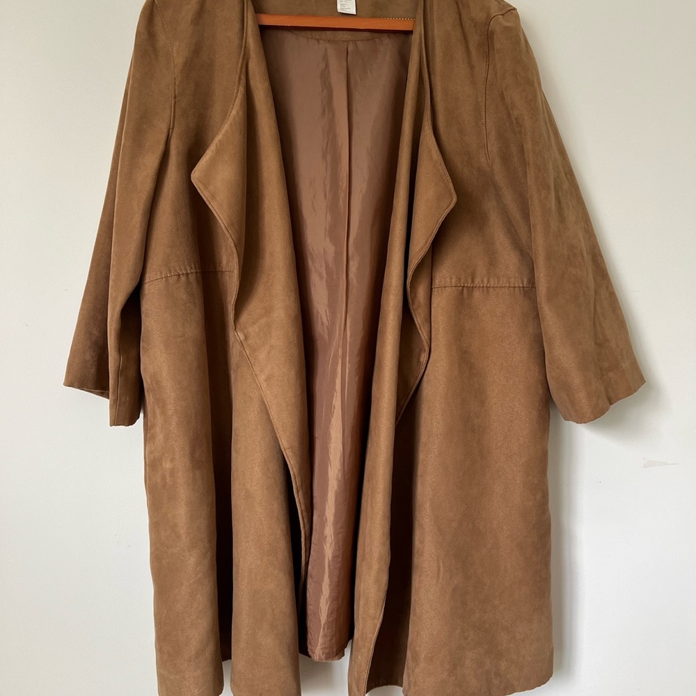 H&M Tan Trench Coat with Relaxed Silhouette